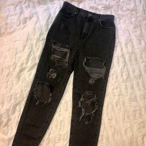Urban Outfitters BDG Ripped Black Mom Jeans